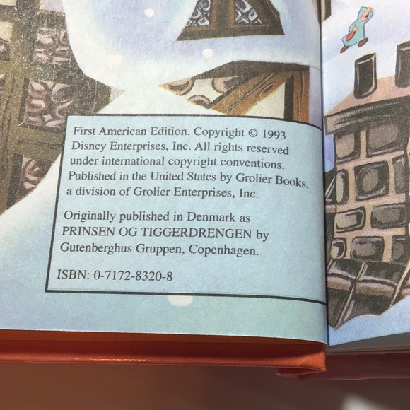 📚5 for $25 Disney's 👑Prince & the Pauper vintage kids book 1st edition Nice! - Picture 3 of 4